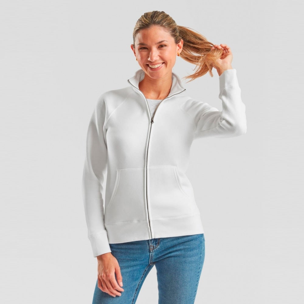 Sudadera Fruit of the Loom con cremallera Premium mujer