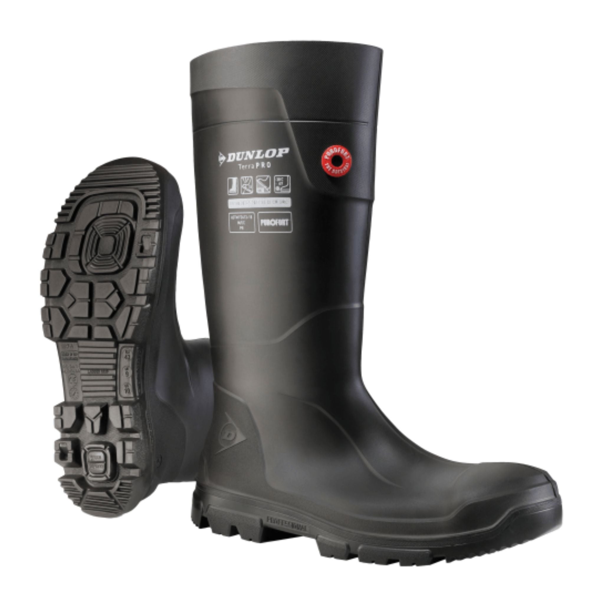 Bota de agua Dunlop Purofort Terrapro Poliuretano negro