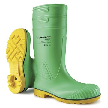 Bota de agua Dunlop Acifort Hazguard Full Safety S5 SRA verde