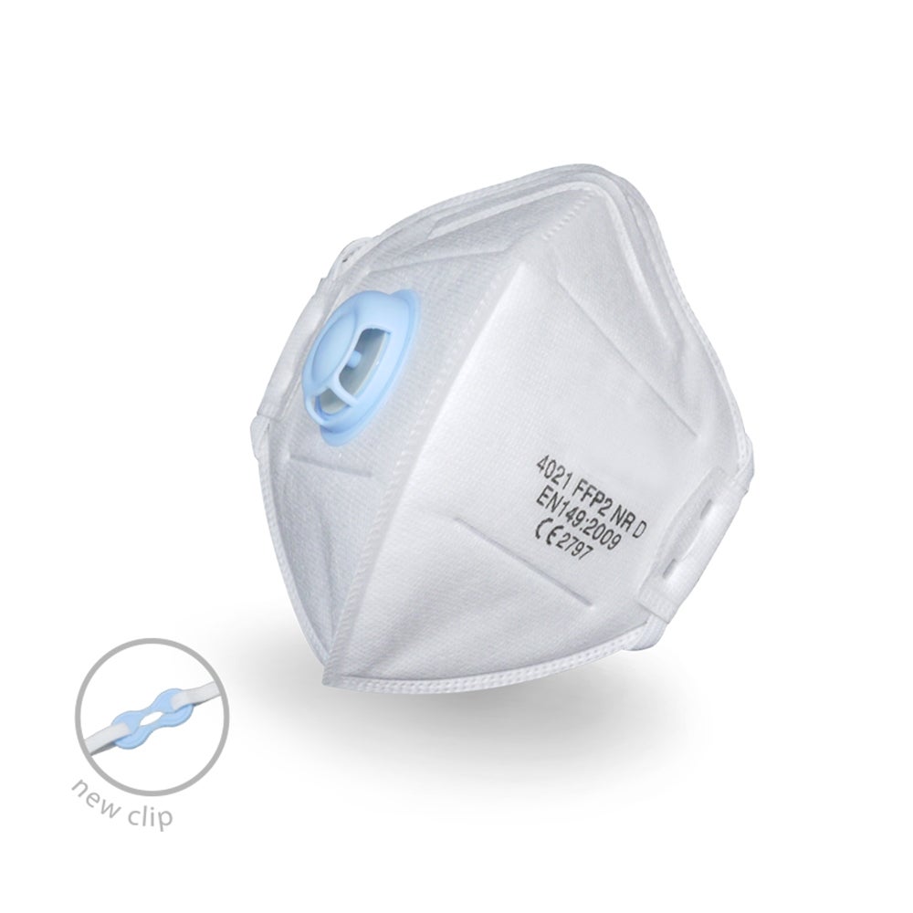 Mascarilla plegable FFP2 con válvula (12 Uds)