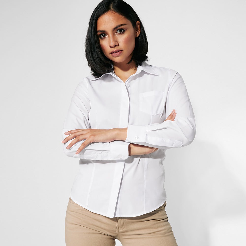 Camisa de camarero Roly Workwear Sofía manga larga mujer