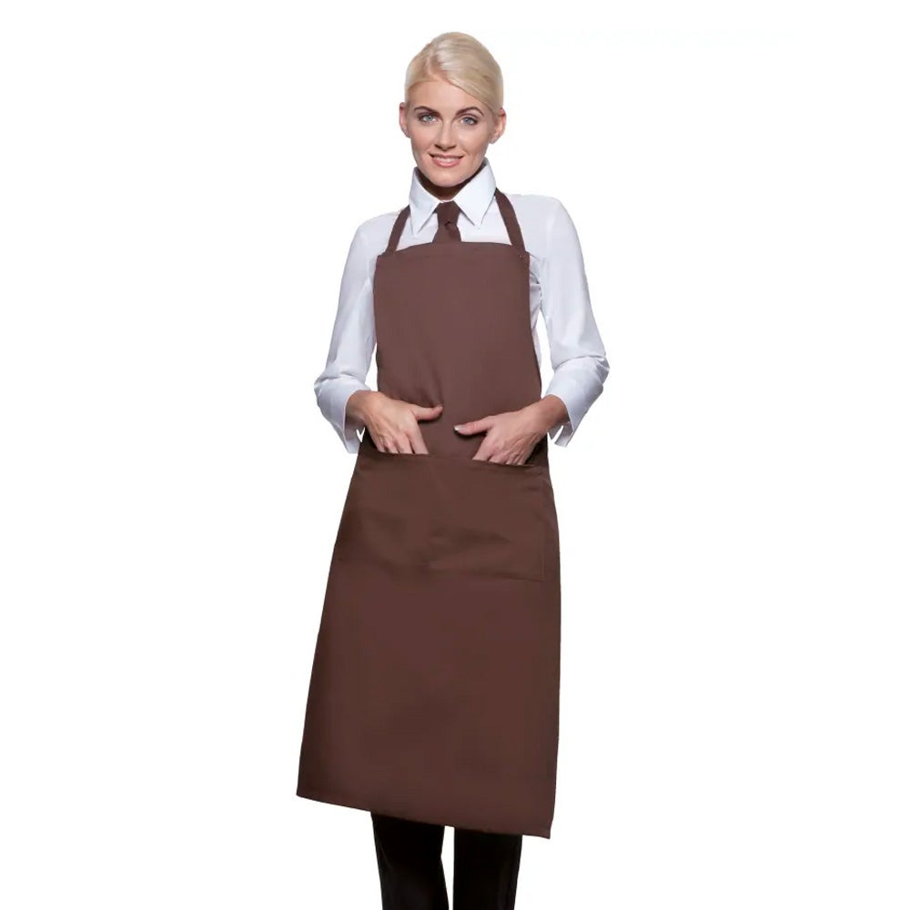 Avental com peito Teneriffa marrom