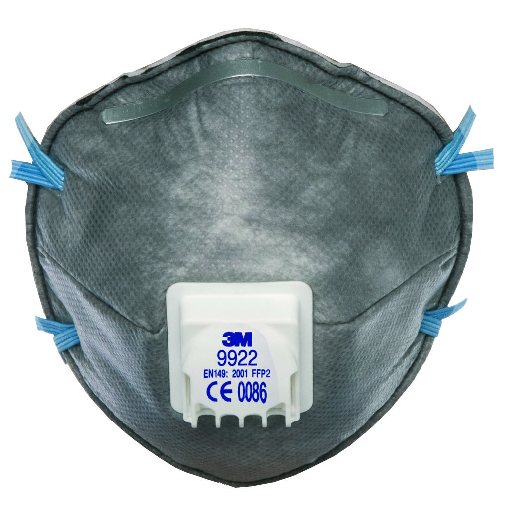 Mascarilla 9922 FFP2 con válvula de ozono y vapores orgánicos (10 Uds)