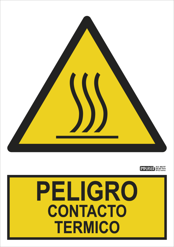 Señal peligro contacto térmico A4