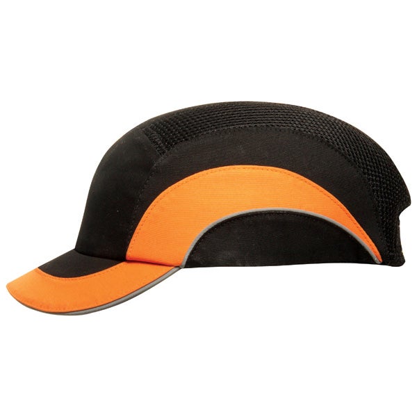 Gorra ABS A1 Visera 5 Cm-Negro y naranja