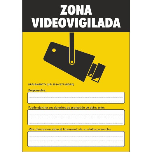 Señal Zona Videovigilada A4