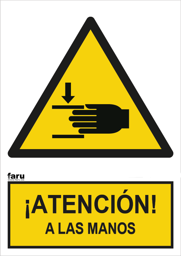 Señal Atención A Las Manos A4