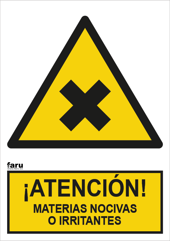 Señal Atención Materias Nocivas E Irritantes A3