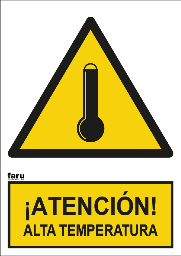 Señal Atención Alta Temperatura A4