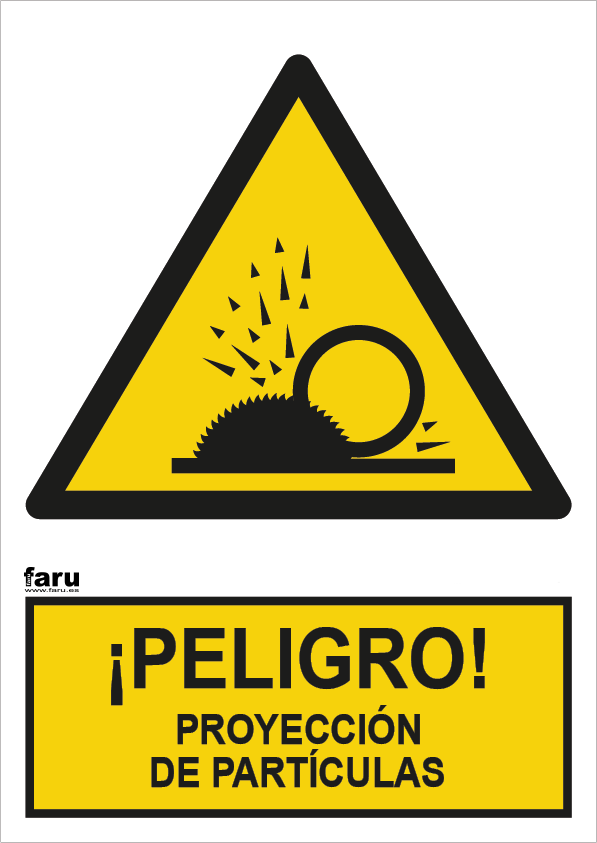 Señal Peligro Proyección De Partículas A4