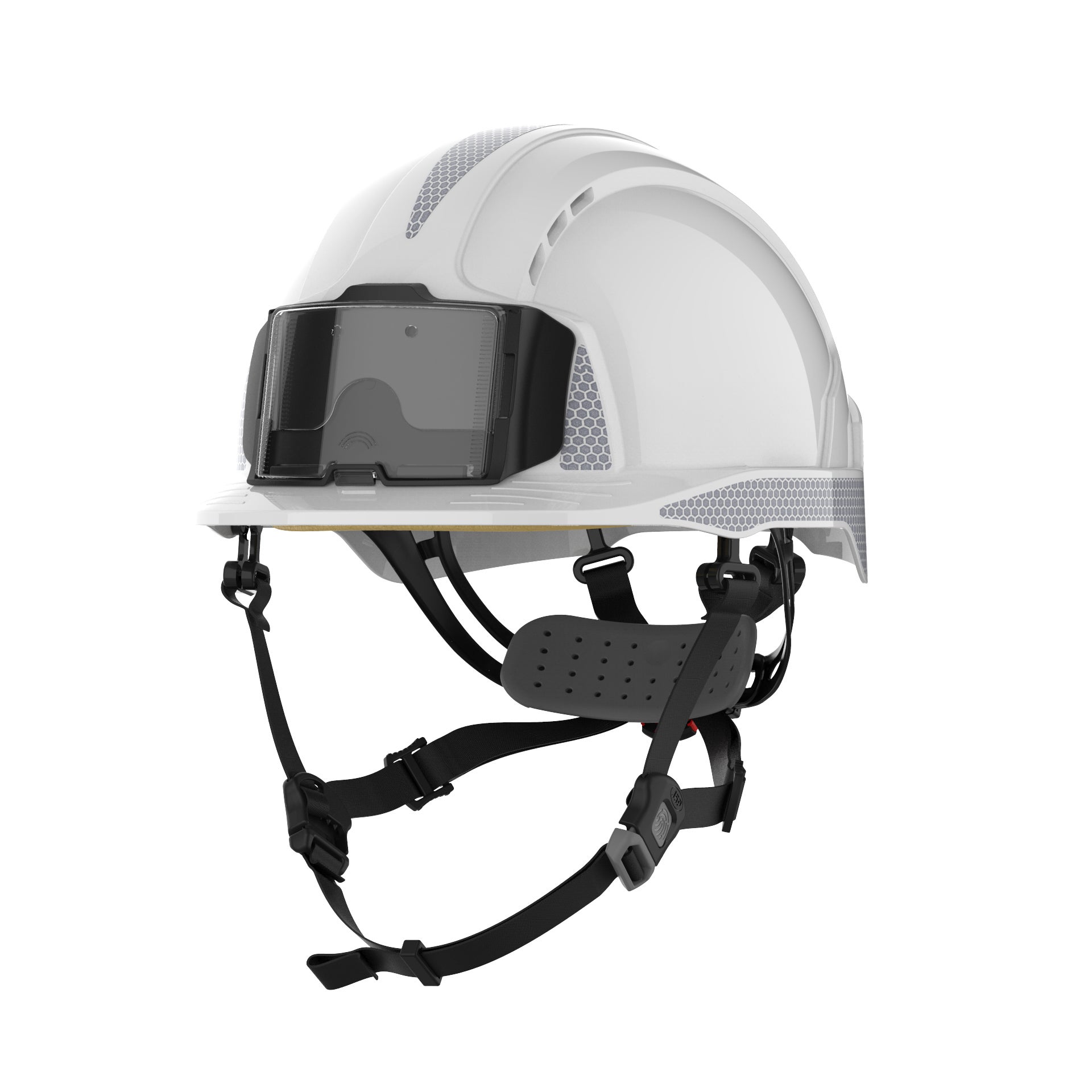 Casco Evo Lite Porta tarjetas, Reflectante y barboquejo