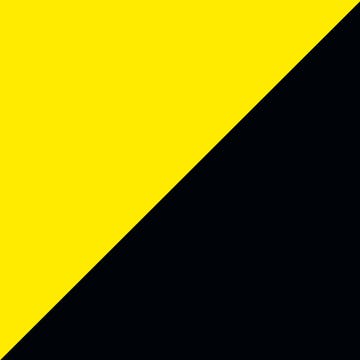 Poste negro básico con cinta retráctil de 2,5m en color amarillo y negro