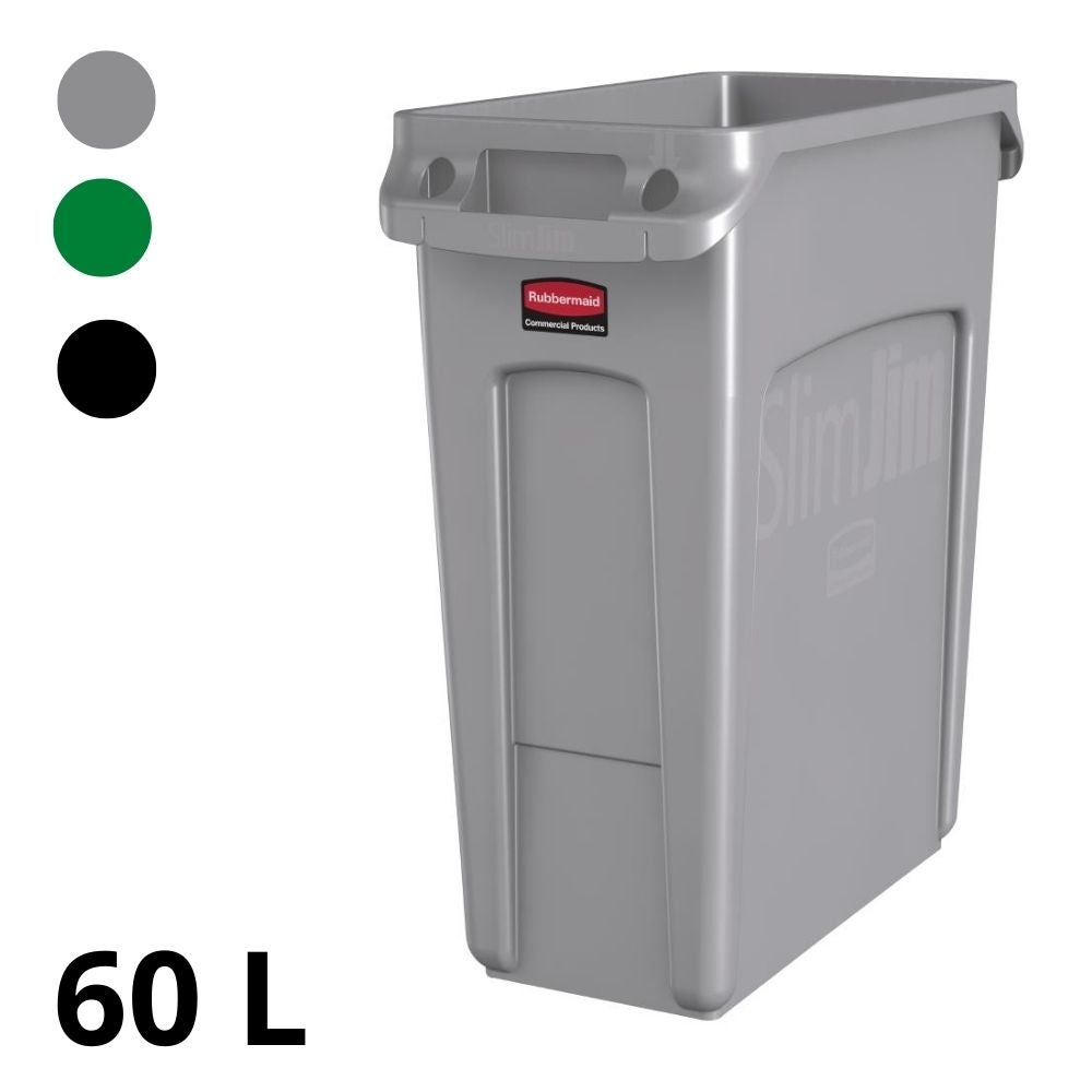 Contenedor Slim Jim Con Ventilación 60 L-Gris