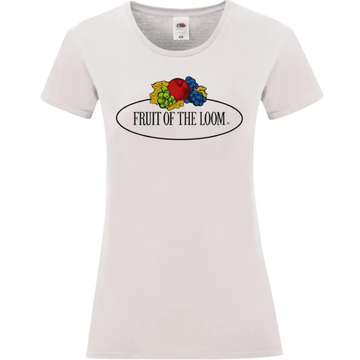 Camiseta Fruit of the Loom Vintage logo grande manga corta mujer