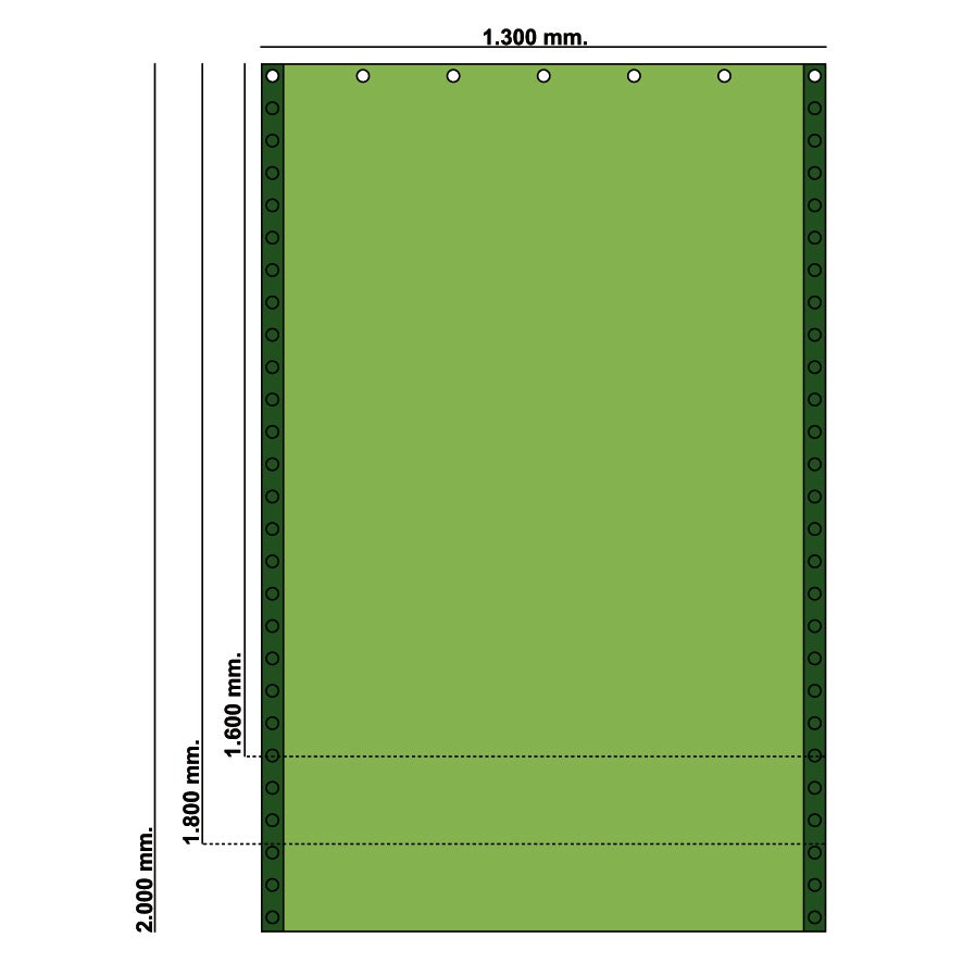 Cortina biombo 1455 x 1870 mm Transparente