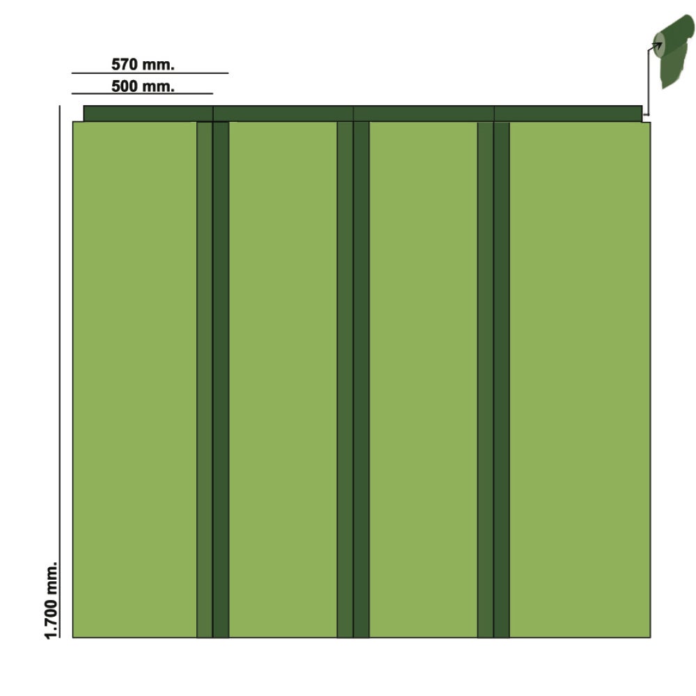 Lama 570 x 1700 mm para colgar en barra (COLORES)