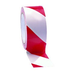 Fita adesiva 50 mm x 33 m - Branco e vermelho