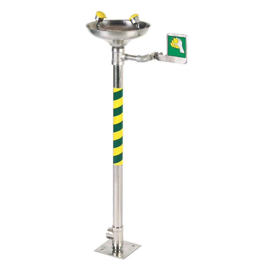 Lavaojos pedestal de acero inoxidable