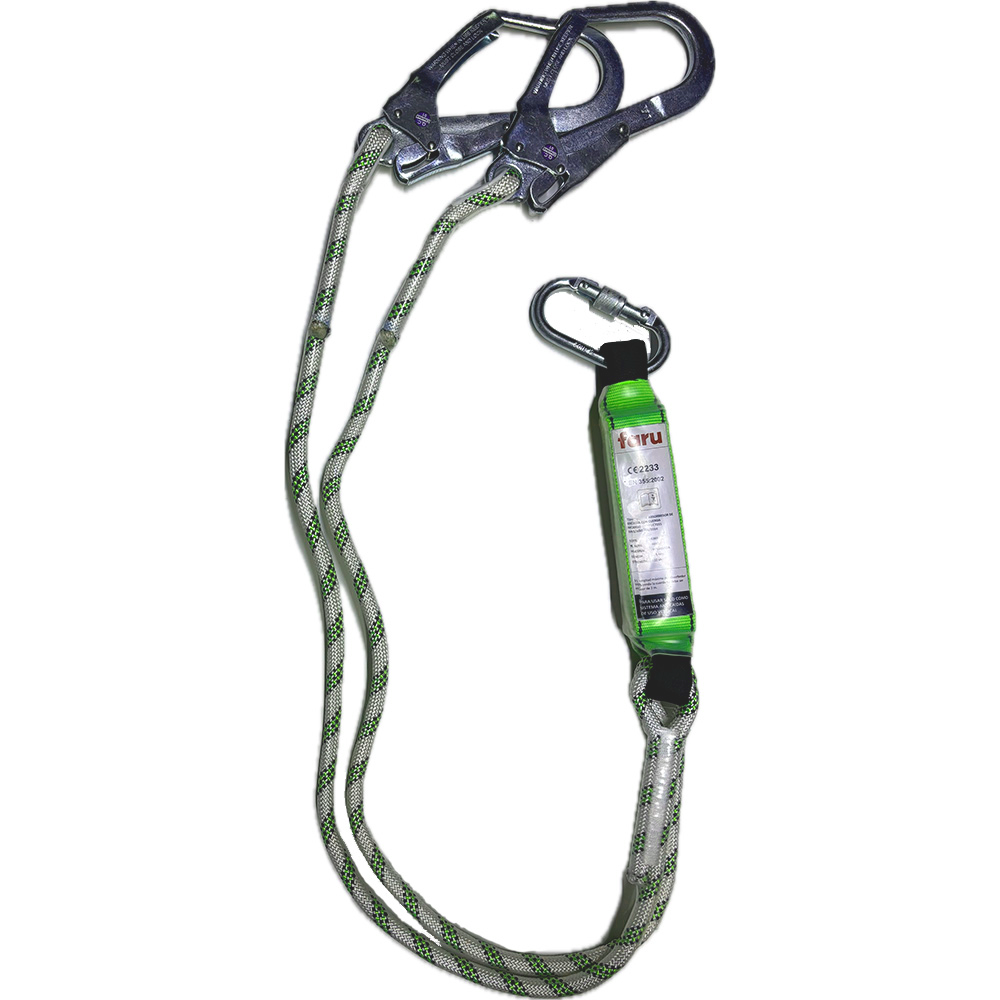 Anticaídas doble 1,5m con gancho Ø 50 mm