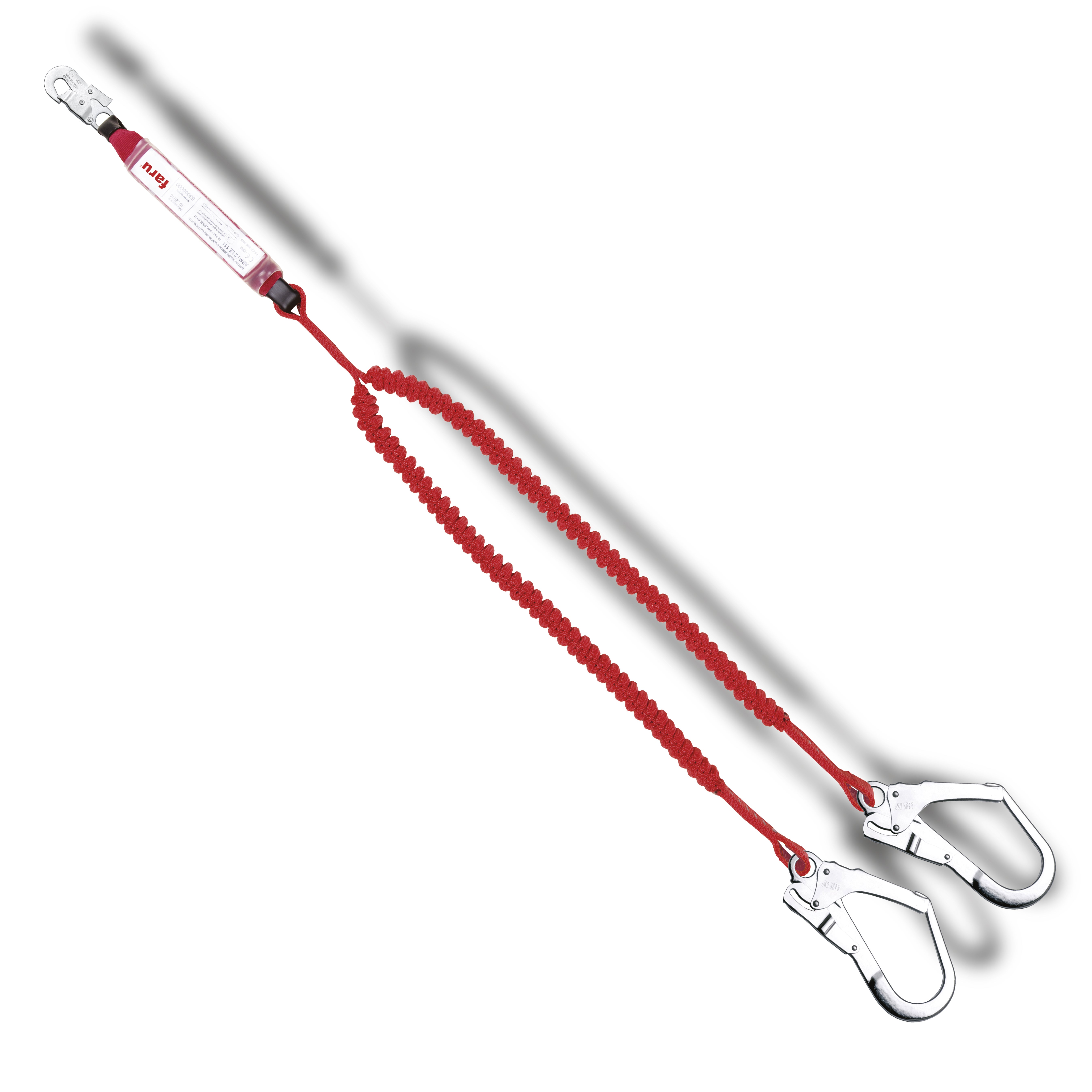 Anticaídas elástico doble 2,0m ganchos Ø55mm (hasta 137 Kg)