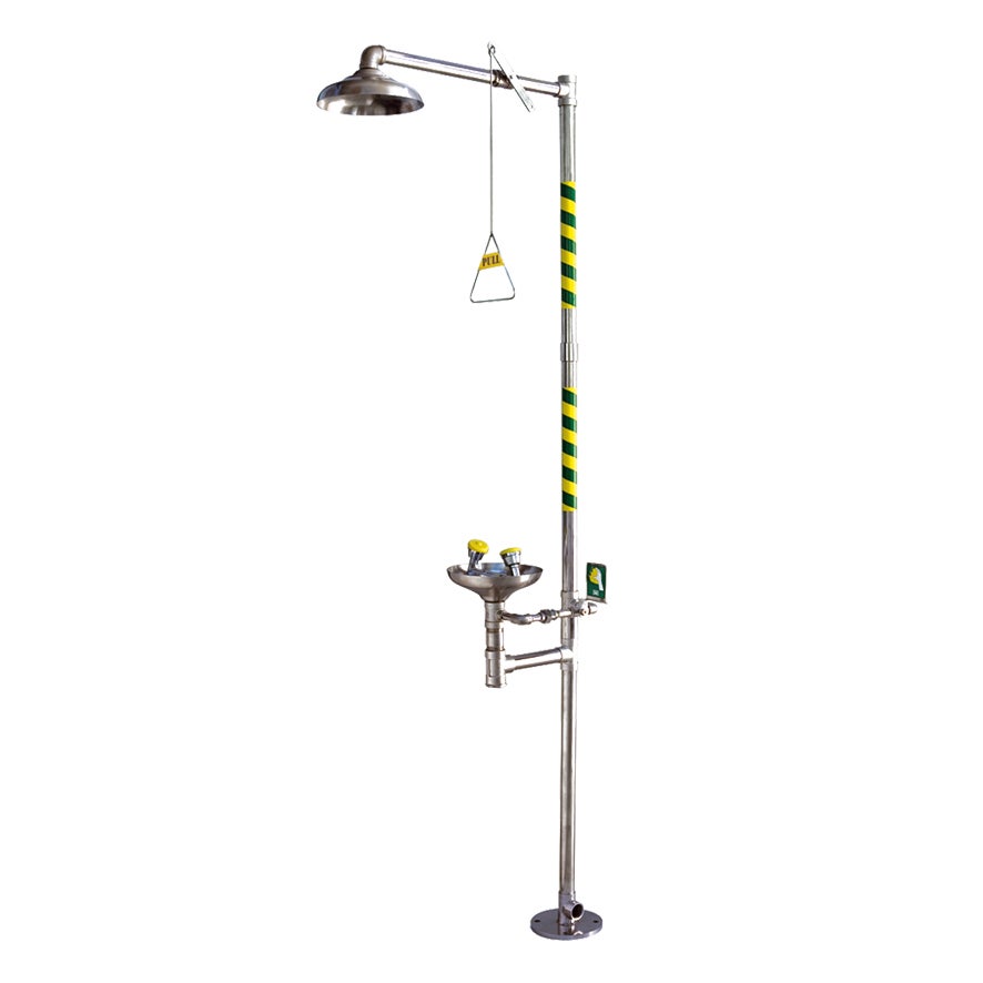 Ducha lavaojos de acero inoxidable BASIC