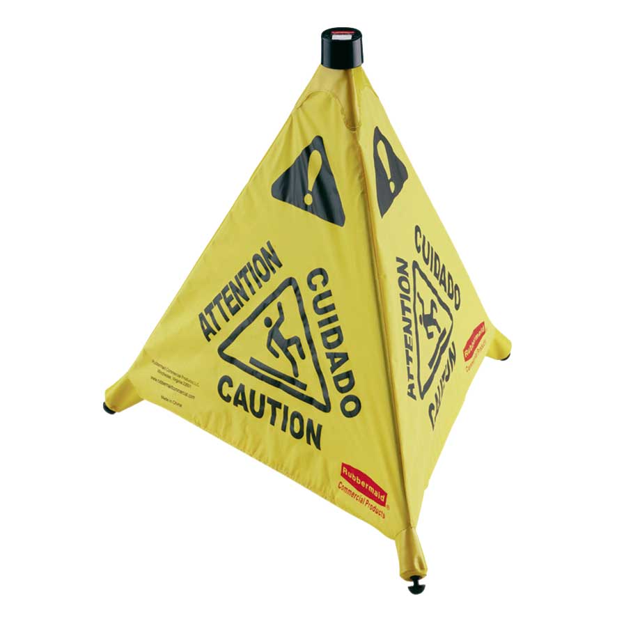 Cono seguridad plegable multilingüe