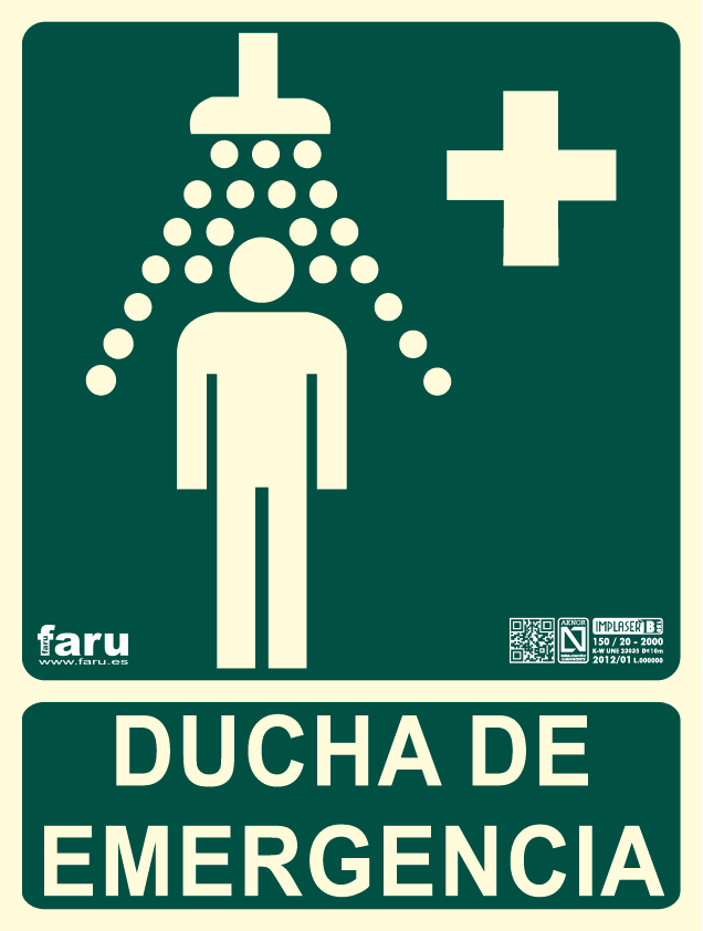 Señal Ducha De Emergencia 29,7 X 22,4 Cm