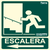 Señal Escalera Izquierda De Subida 29,7 X 22,4 Cm