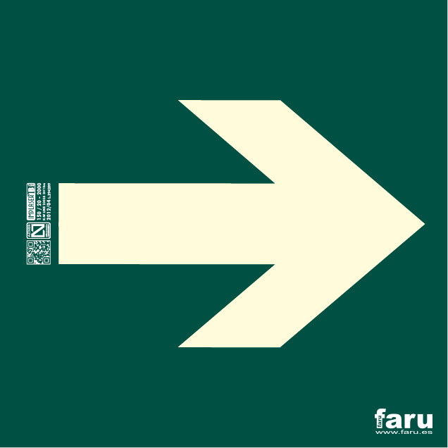 Señal Flecha Derecha 22,4 X 22,4 Cm