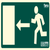 Señal Salida Puerta Izquierda 32 X 16 Cm