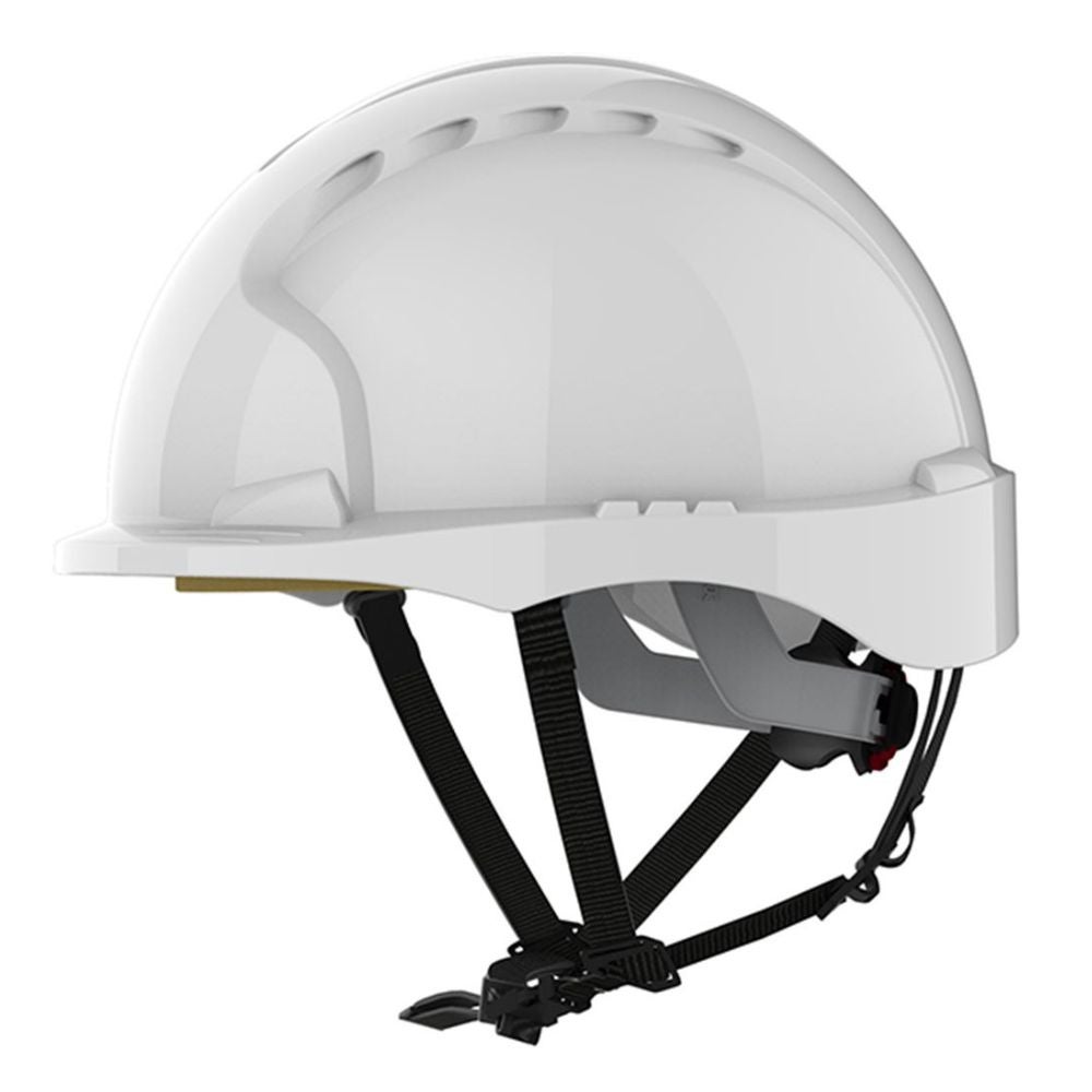 EVO3 no vent Linesman Visera corta Ruleta-Blanco