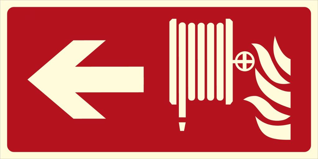 Señal Boca De Incendio Izquierda 32 x 16 cm