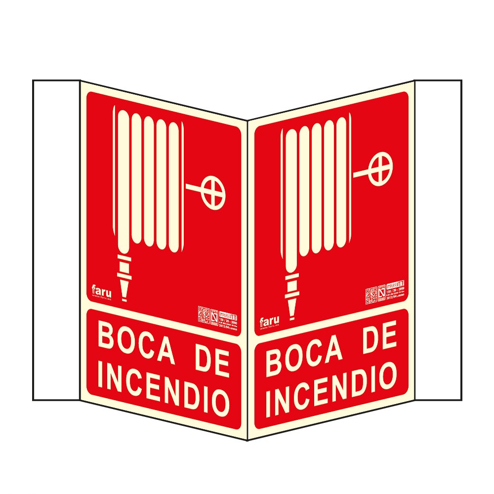 Señal Boca De Incendio A4 Panorámica