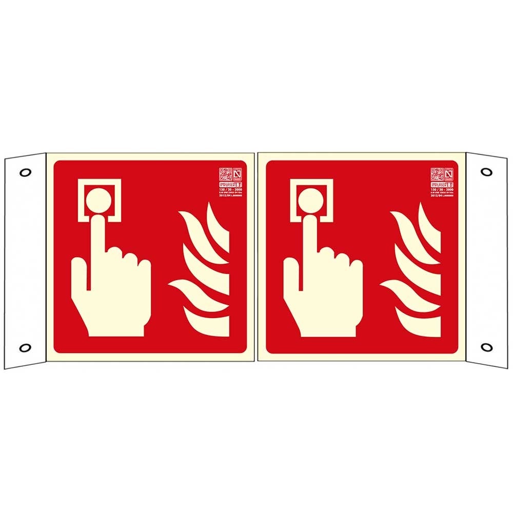 Señal Pulsador Alarma 42 X 42 Cm Panorámica