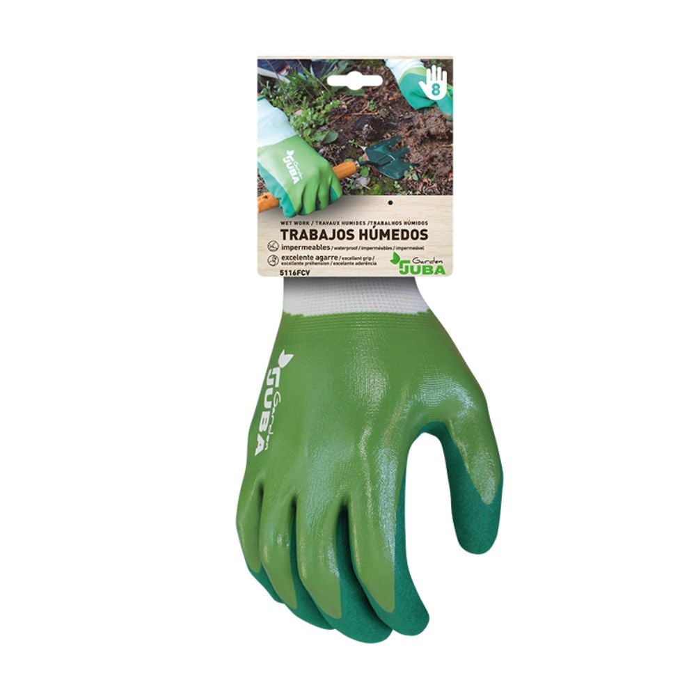 Guante Juba de poliéster con doble recubrimiento de nitrilo (1 par)