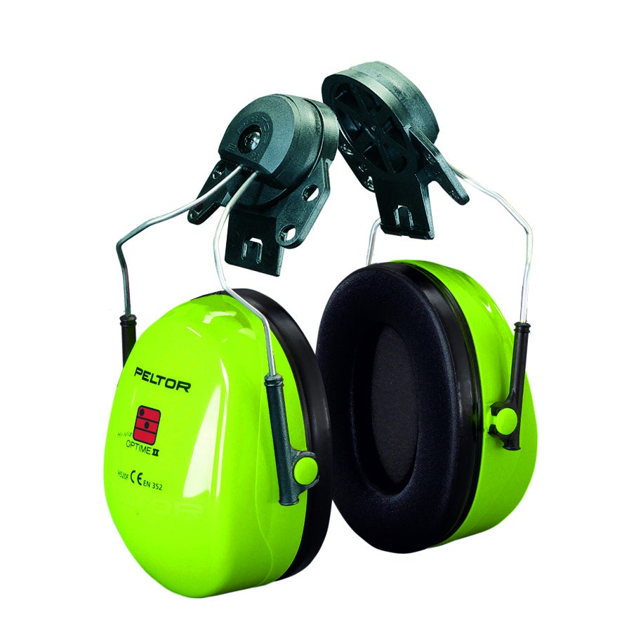 Protector auditivo Optime II Alta Visibilidad casco