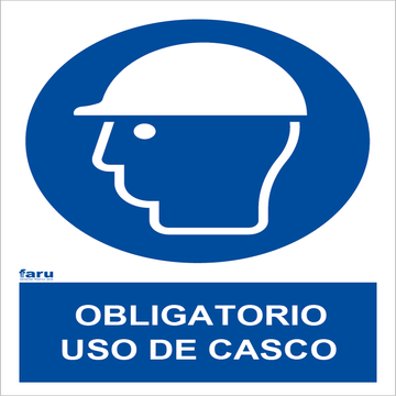 Señal Uso Obligatorio De Casco A3
