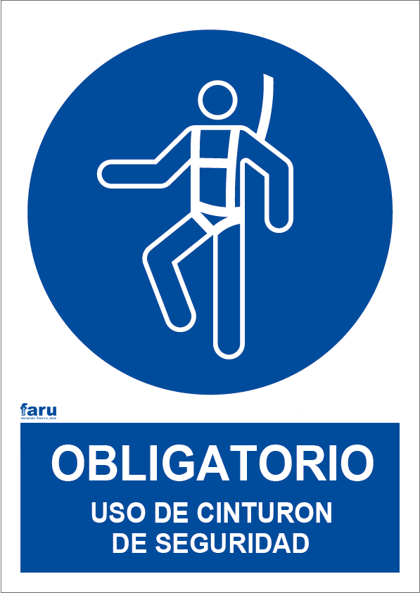 Señal Uso Obligatorio De Cinturón A3