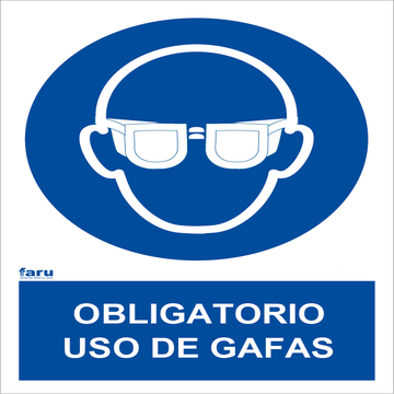 Señal Uso Obligatorio De Gafas A3