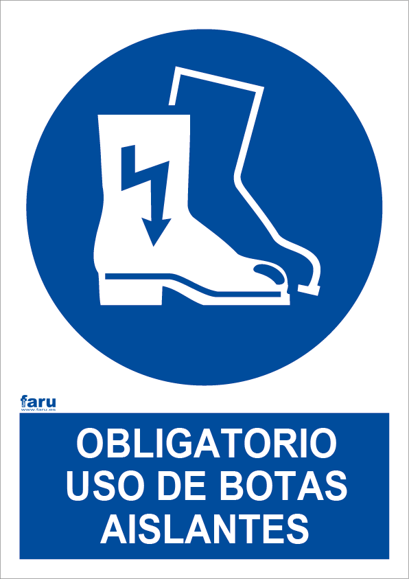 Señal Uso Obligatorio De Botas Aislantes A3