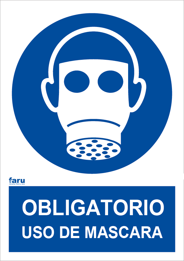 Señal Uso Obligatorio De Máscara A3