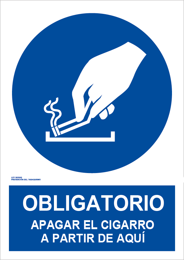 Señal Obligatorio Apagar Cigarro A3