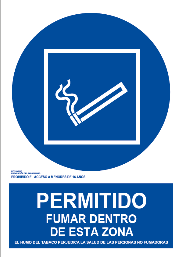 Señal Permitido Fumar A3