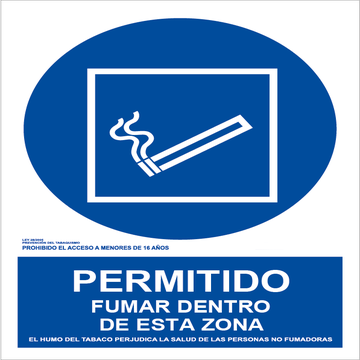 Señal Permitido Fumar A3