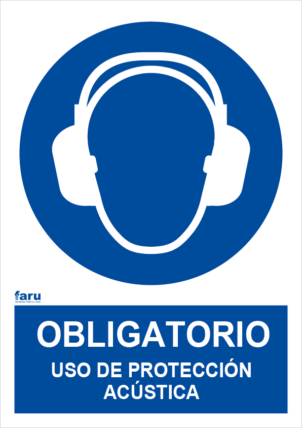 Señal Obligatorio Uso De Protección Acústica A3
