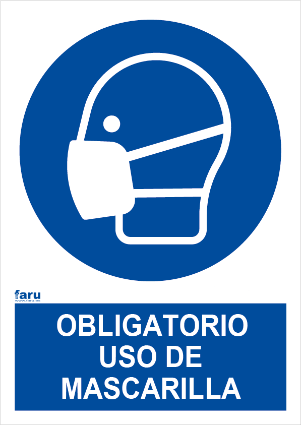 Señal Obligatorio Uso De Mascarilla A3