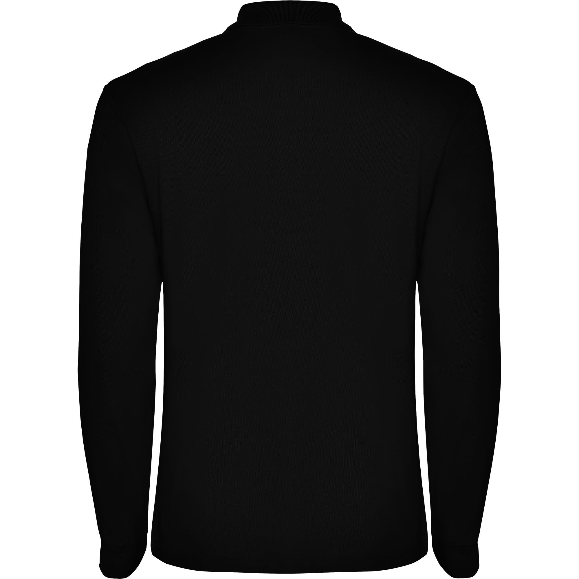 Polo negro sales manga larga hombre