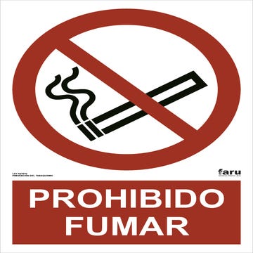 Señal Prohibido Fumar A4