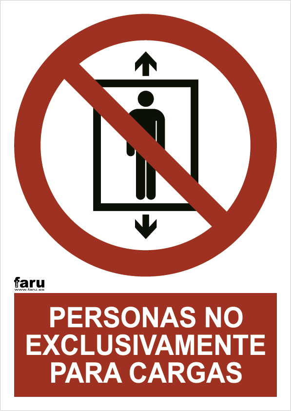 Señal Personas No Exclusivamente Cargas A3