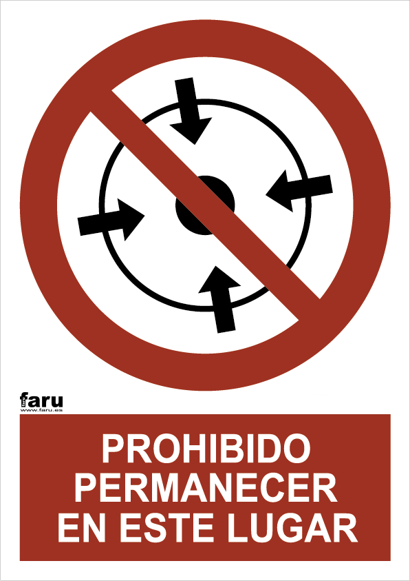 Señal Proh Permanecer En Este Lugar A4